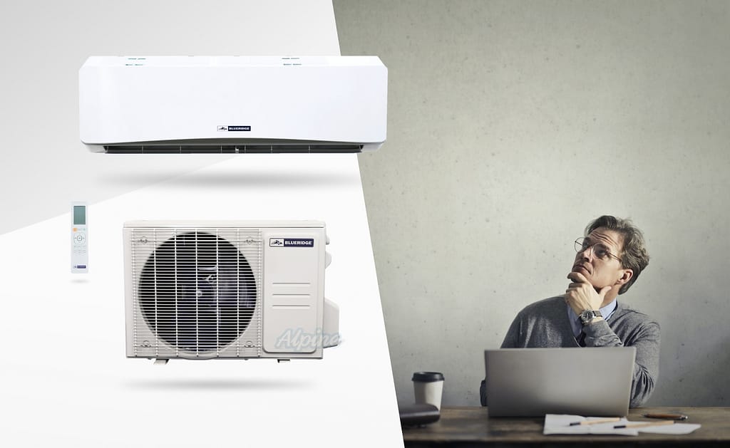 man thinking about ductless mini split systems