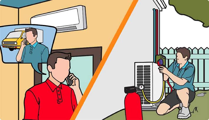 Step 4: Start Up - professional pressure test in a mini split installation